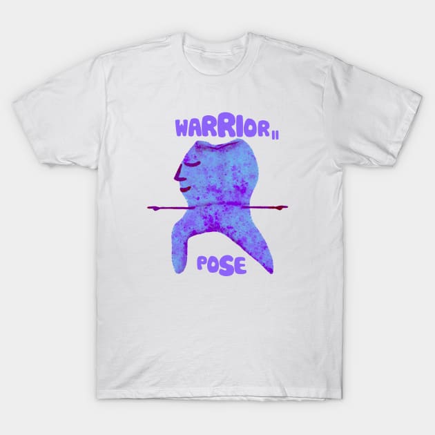 Molar Yogi (Warrior Pose 2) T-Shirt by Happimola